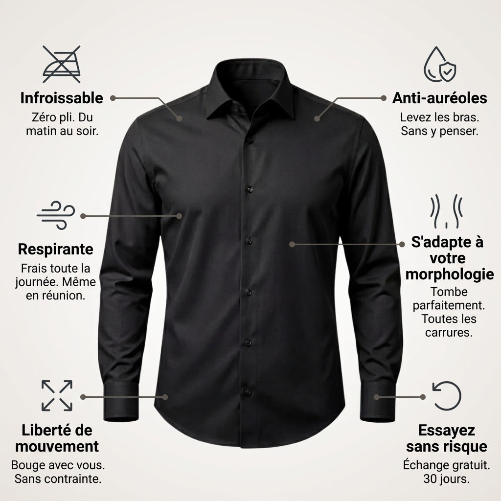 Chemise infroissable Elston - Vue de profil gauche
