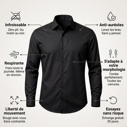 Chemise infroissable Elston - Vue de profil gauche