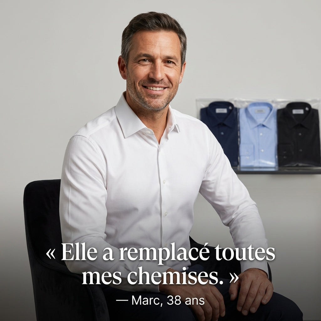 Chemise infroissable Elston - Vue de profil droit