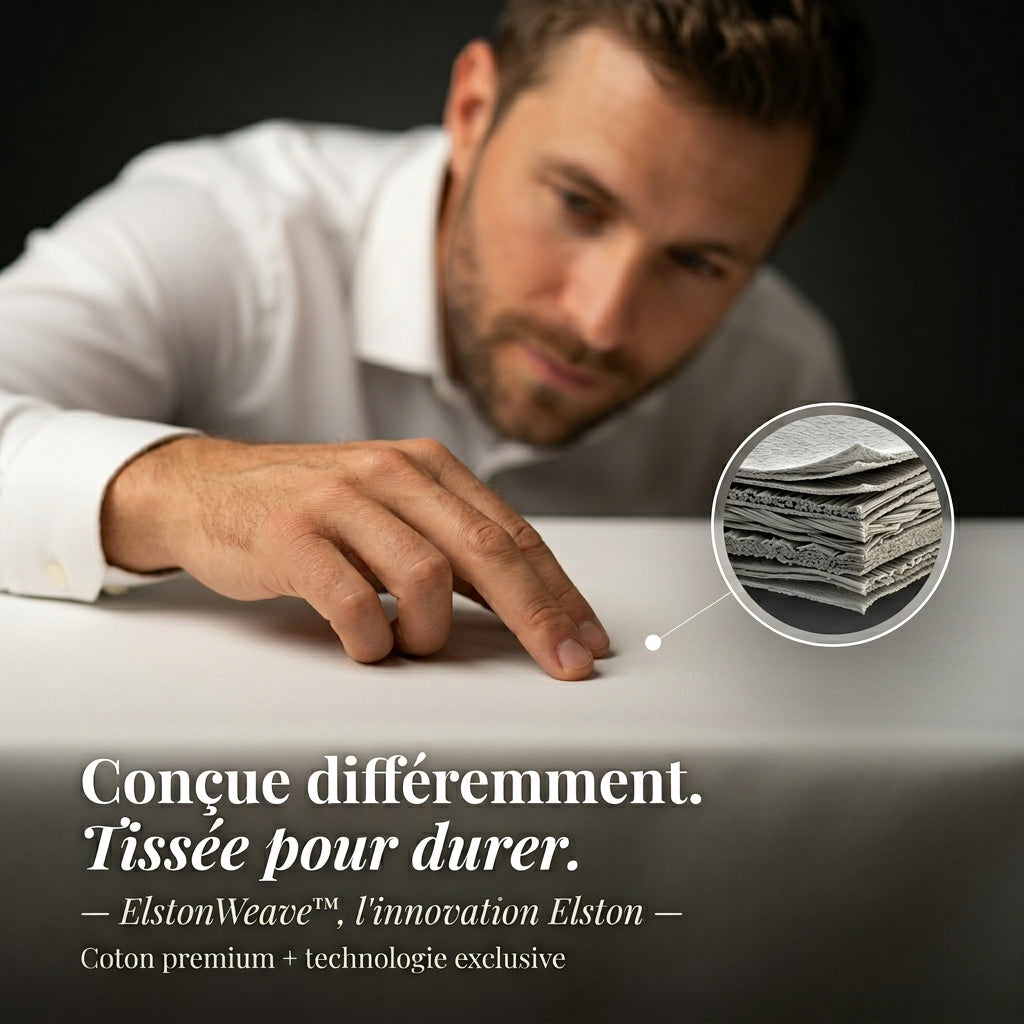 Chemise infroissable Elston - Détail col