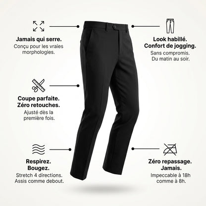 Pantalon extensible Elston - Vue principale Noir