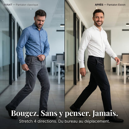 Pantalon extensible Elston - Vue portée lifestyle bureau