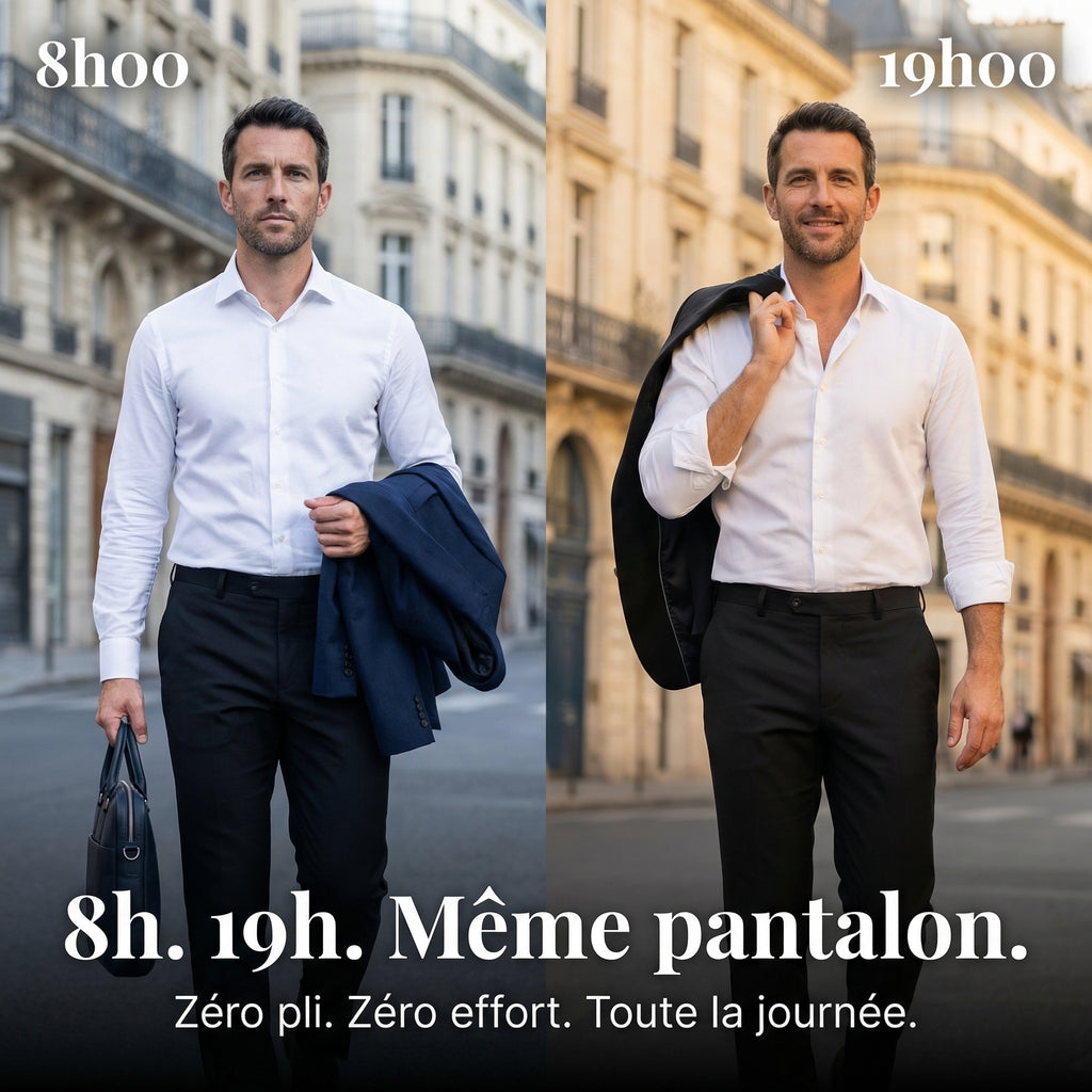 Pantalon extensible Elston - Vue portée lifestyle voyage