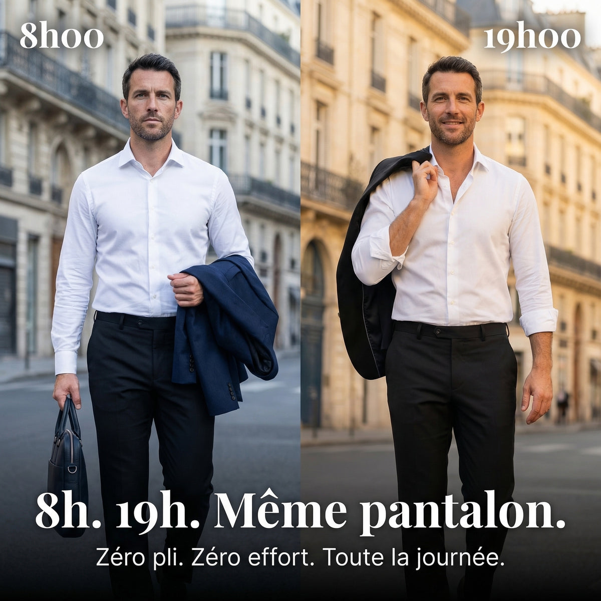 Pantalon extensible Elston - Vue portée lifestyle voyage