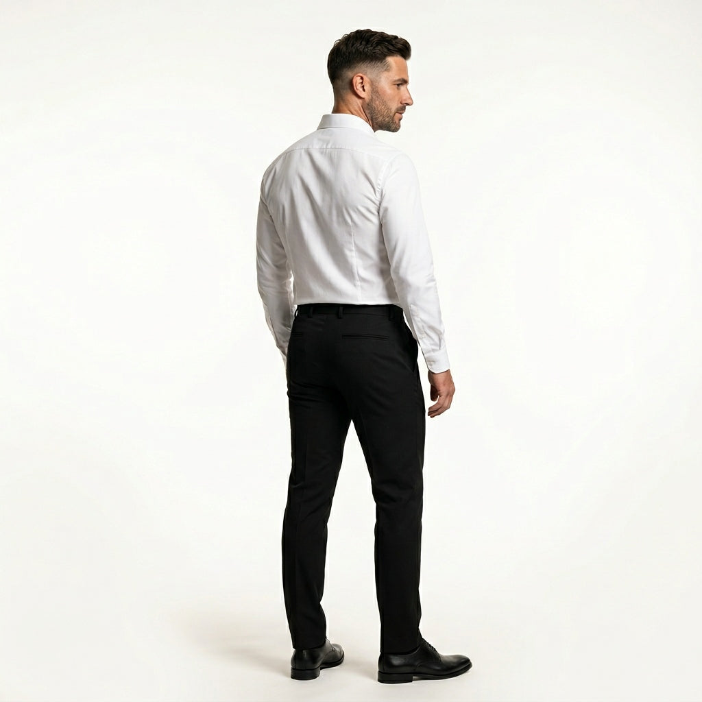 Pantalon extensible Elston - Coloris Gris vue de dos